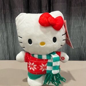 Sanrio Hello Kitty Festive Dances to Jingle Bells Red Bow Green Scarf sooo cute